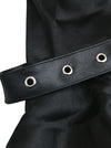 Gothic Velvet Stand Collar Black Long Layered Sleeve Shrug Bolero Jacket