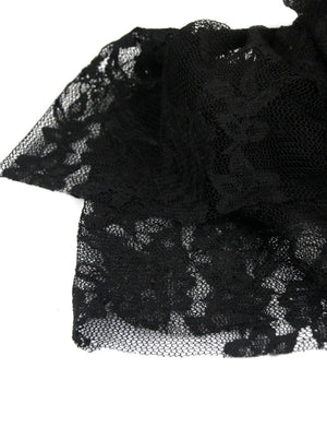 Women Gothic Victorian Off Shoulder Floral Lace Overbust Corset Bustier