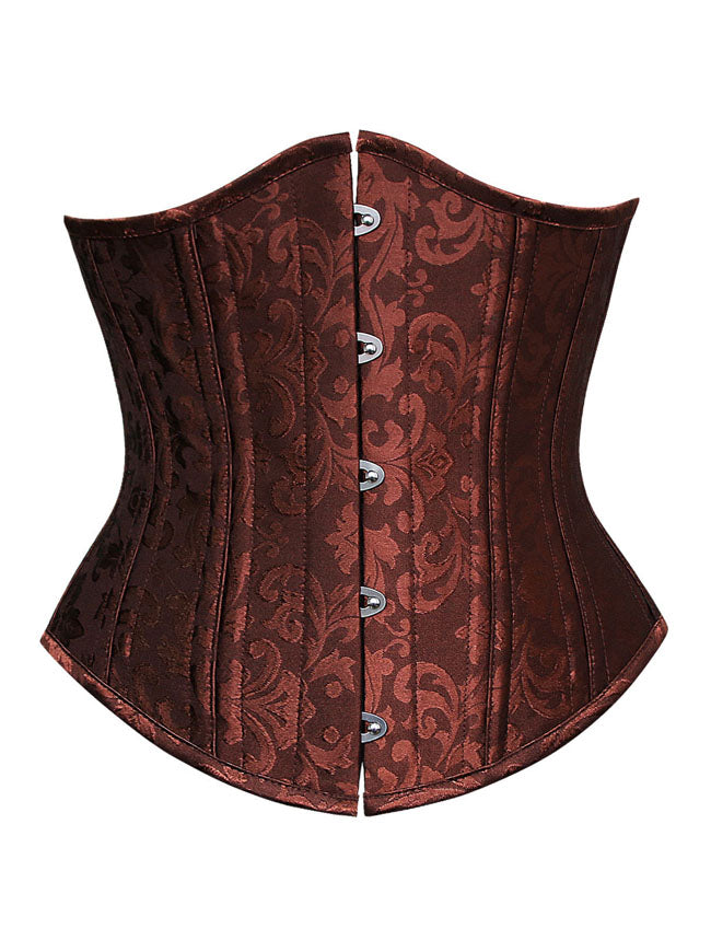 26 Steel Boned Vintage Jacquard Underbust Waist Training Corset