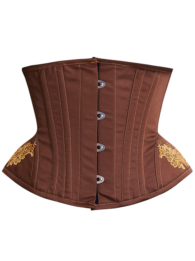 Vintage Steel Boned Waist Cincher Underbust Corset for Women