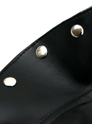 Steampunk Black Faux Leather Buckles Rivets Armlet One-shoulder Shrug