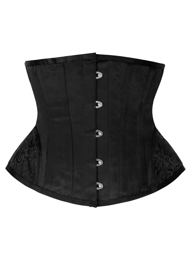 Vintage Jacquard Steel Boned Plus Size Waist Cincher Underbust Corset