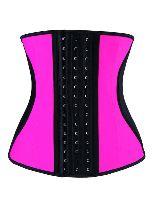 Women's Pink Latex Underbust Waist Trainer Shaper Corset