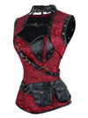 Women's Steampunk Gothic Steel Boned Overbust Corset for Halloween