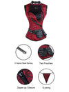 Women's Steampunk Gothic Steel Boned Overbust Corset for Halloween