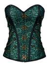 Steampunk Gothic Steel Boned Overbust Corset Top with Chains