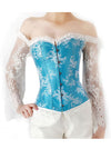 Gothic Off-shoulder Lace Long Sleeves Bustier Corset Tops for Women