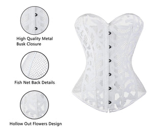 Gothic Punk Sexy Mesh Bustier Halloween Party Costume Corset