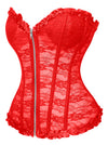 Women's Bustier Corset Sexy Fashion Zipper See-through Strapless Plastic Bones Corset