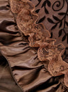 Steampunk Plus Szie Ruffle Floral Lace Organza Elastic High Low Party Skirt