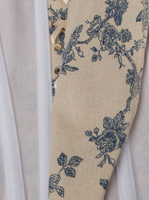 Women's Renaissance Victorian Wide Straps Lace Up Bustier Vest Corset