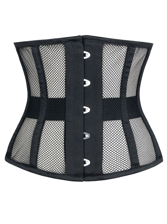 16 Steel Boned Breathable Mesh Underbust Waist Training Cincher Corset