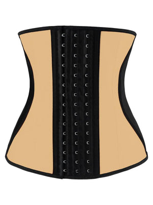 Women's Apricot Latex Underbust Waist Trainer Shaper Corset