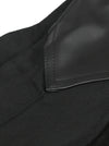 Men's Steampunk Faux Leather Black Waistcoat Buckles V Neck Vest