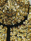 Gold  Beaded Sequins Push Up Crop Top Bustier Bra