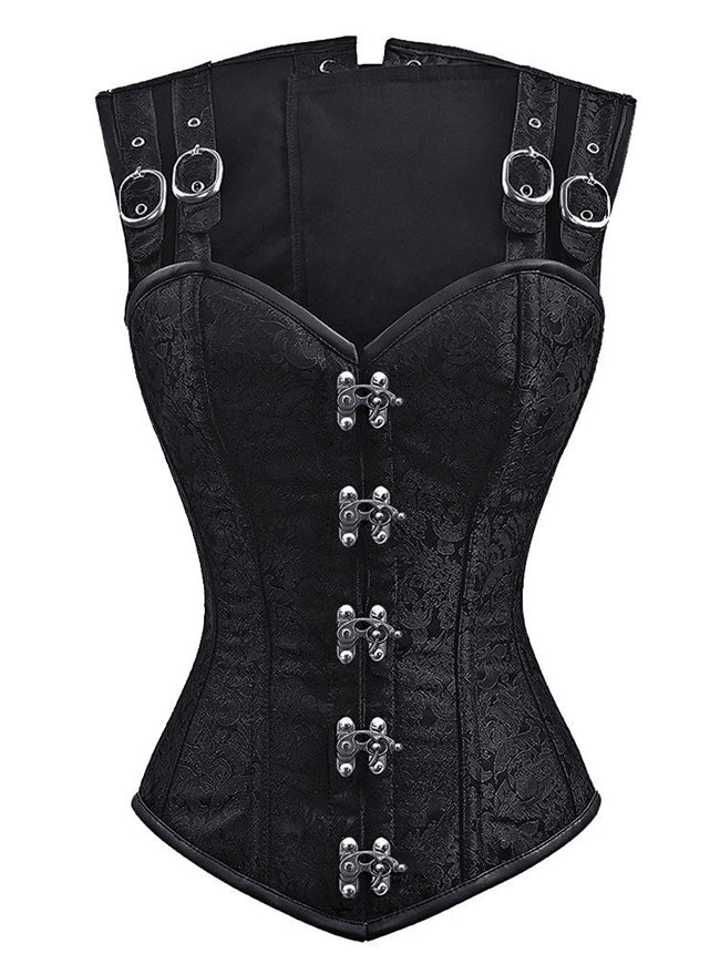 Steampunk Spiral Steel Boned Faux Gothic Vintage Corset Bustier