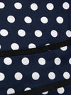 Women's Sleeveless Polka Dot Print Plus Size Cocktail Dress