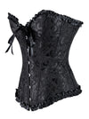 Strapless Burlesque Satin Lace Up Plus Size Overbust Corset Top