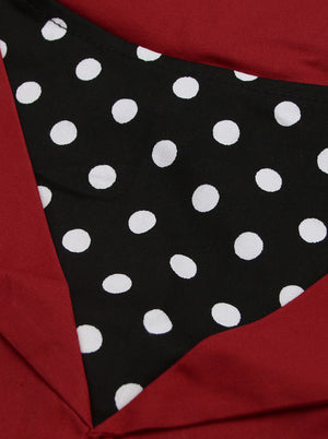 Vintage Polka Dot Print A-Line Sleeveless Plus Size Casual Dress