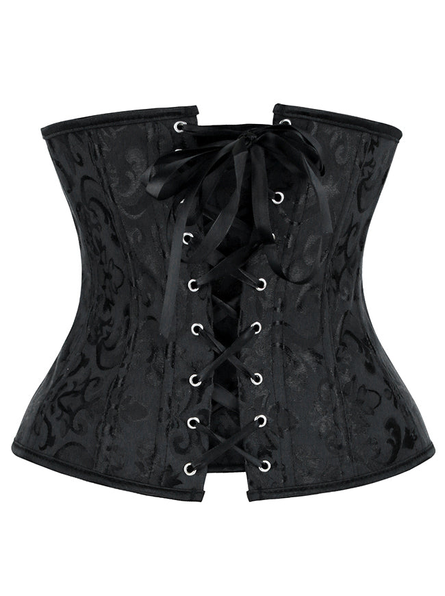 Floral Brocade Plus Size Waist Cincher Shaper Underbust Corset