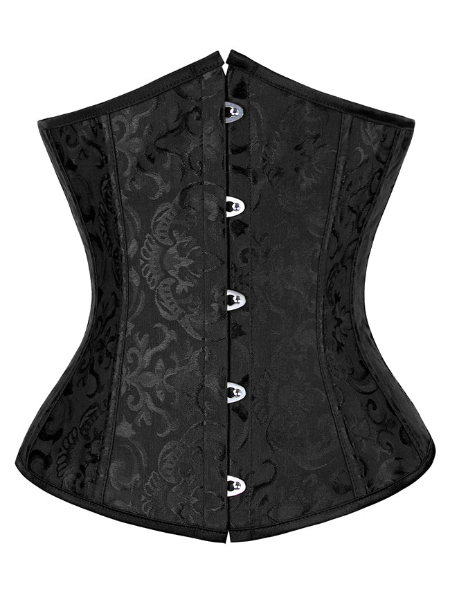 Floral Brocade Plus Size Waist Cincher Shaper Underbust Corset