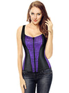 Women's Burlesque Satin Jacquard Shoulder Strap Tank Body Shaper Overbust Corset