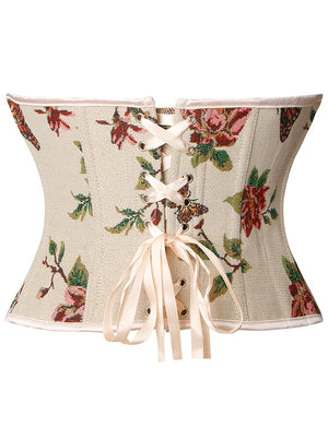 Renaissance Corset Top Women's Vintage 1920s Butterfly Print Tank Top Vest Camisole