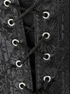 Steampunk Deep-V Neckline Steel Boned Corset Vest Top with Buckles