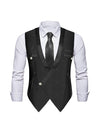 Men's Steampunk Pinstripe Waistcoat V Neck Party Vest