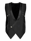 Men's Steampunk Pinstripe Waistcoat V Neck Party Vest