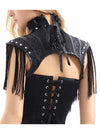 Rivet Corset Shrug Women's Steampunk Gothic Leather Costume Shoulder Jacket Shrug Armor