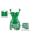 Gothic Shoulder Strap Plus Size Lace Bustier Corset Top for Women