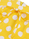 Spaghetti Strap Polka Dot Printed Summer Swing Dress