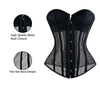 Gothic Punk Sexy Mesh Overbust Corset Bustier Body Shaper for Hourglass Shape