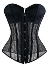 Gothic Punk Sexy Mesh Overbust Corset Bustier Body Shaper for Hourglass Shape