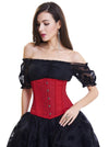 Victorian Short Off Shoulder Crop Top Skirt Set with Underbust Corset