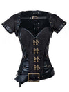 Women's Spiral Steel Boned Goth Retro Overbust Steampunk Bustier Corset