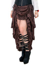 Steampunk Plus Size Gothic High Low Ruffle Skirt