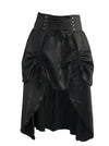 Women's Victorian Steampunk Gothic Vintage Solid Asymmetrical High Low Corset Skirt