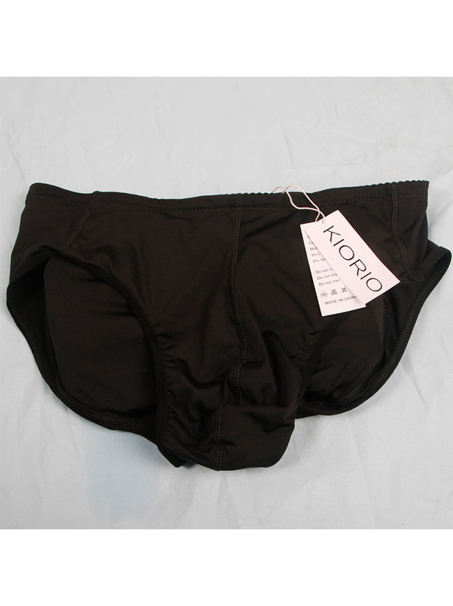 KIORIO Men's Black Briefs High Elastic Underpants