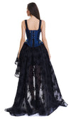 2 PCS Gorgeous Victorian Floral Embroidery Corset with Organza Skirt