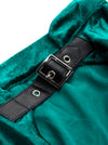 Gothic Green Velvet Cloak Stand Collar Long Layered Sleeve Shrug Bolero Jacket