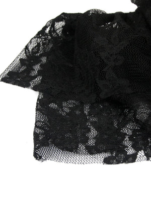 Gothic Victorian Off Shoulder Floral Lace Overbust Corset Bustier
