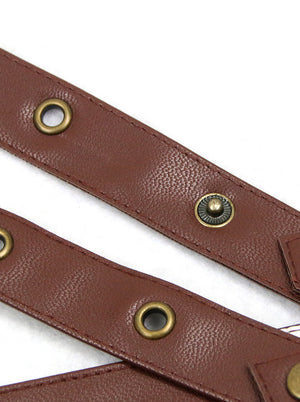 Women's Steampunk Leather Corset Pouch Belt Accessory