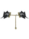 Handmade Gothic Vintage Party Tassel Black Rose Deluxe Necklace with Chains