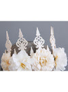 Gothic Victorian Elegant Artificial Flower Crown Headband Head-wear Jewelry Accessory Apricot