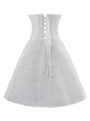 Women's Steampunk Gothic Rose Print Zipper Boned High Low Corset Dress