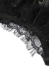 Gothic Costume Accessories Feather Shrug Wrap Feather Shawl with Lace Cape
