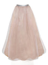 Women's Vintage Layered Tulle High Waisted Maxi Skirt Dress