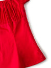 Women's Short Sleeve Ruffle Off Shoulder T-shirt Peasant Top/Red